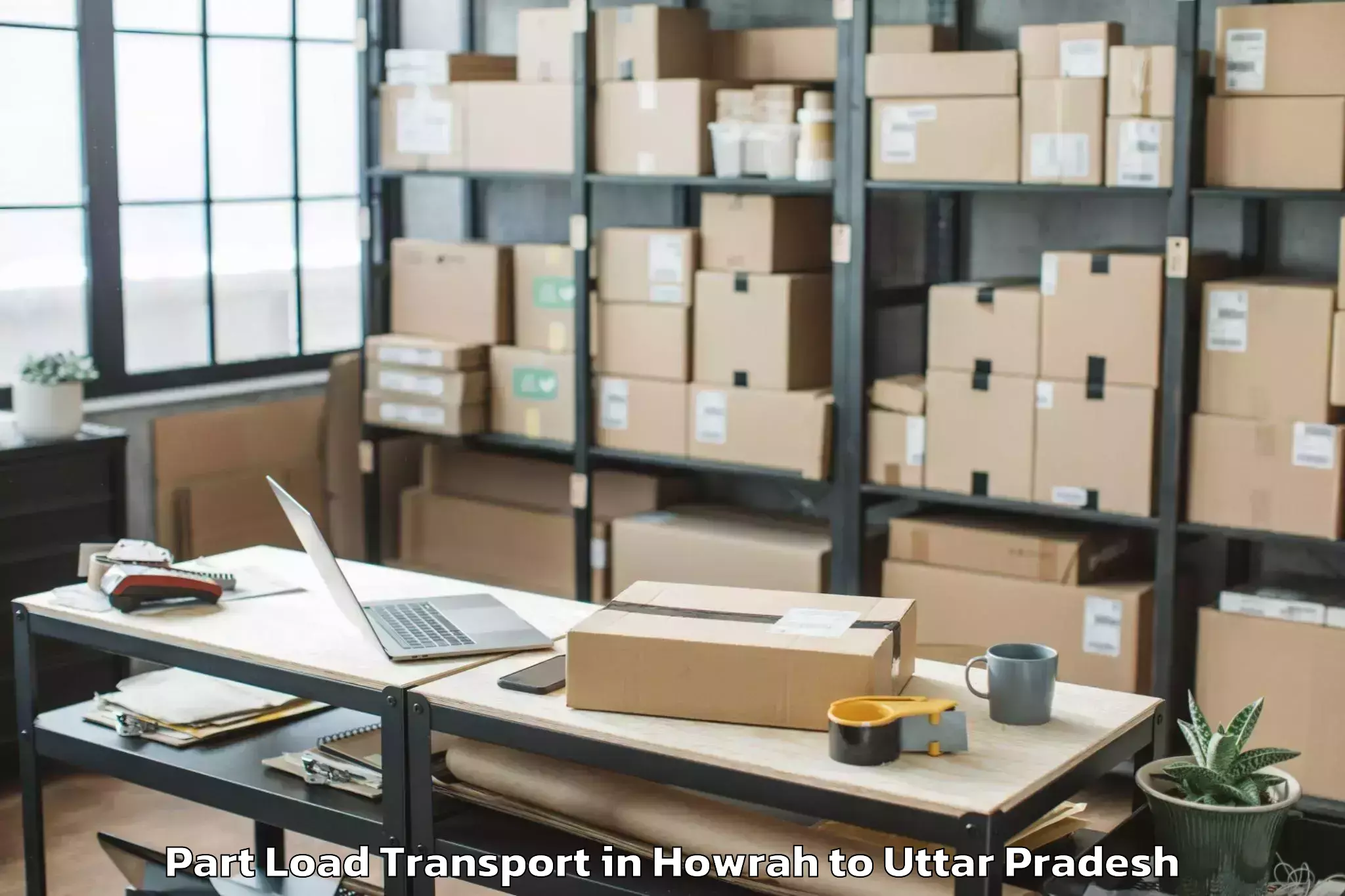 Professional Howrah to Pacific Mall Ghaziabad Part Load Transport